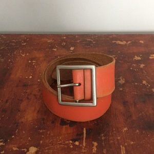 Linea Pelle Leather Belt Orange Sz M 40”